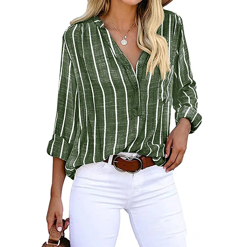 Damen Bluse mit eleganten Streifen und bequemer Passform Jully