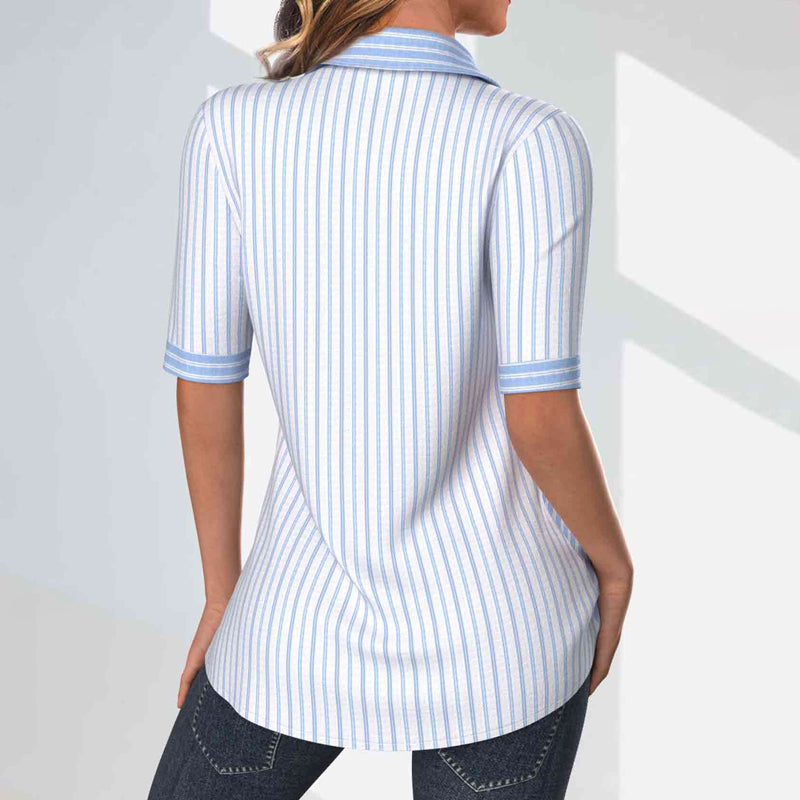 Damen Bluse mit gestreiftem Muster aus Baumwolle Jully