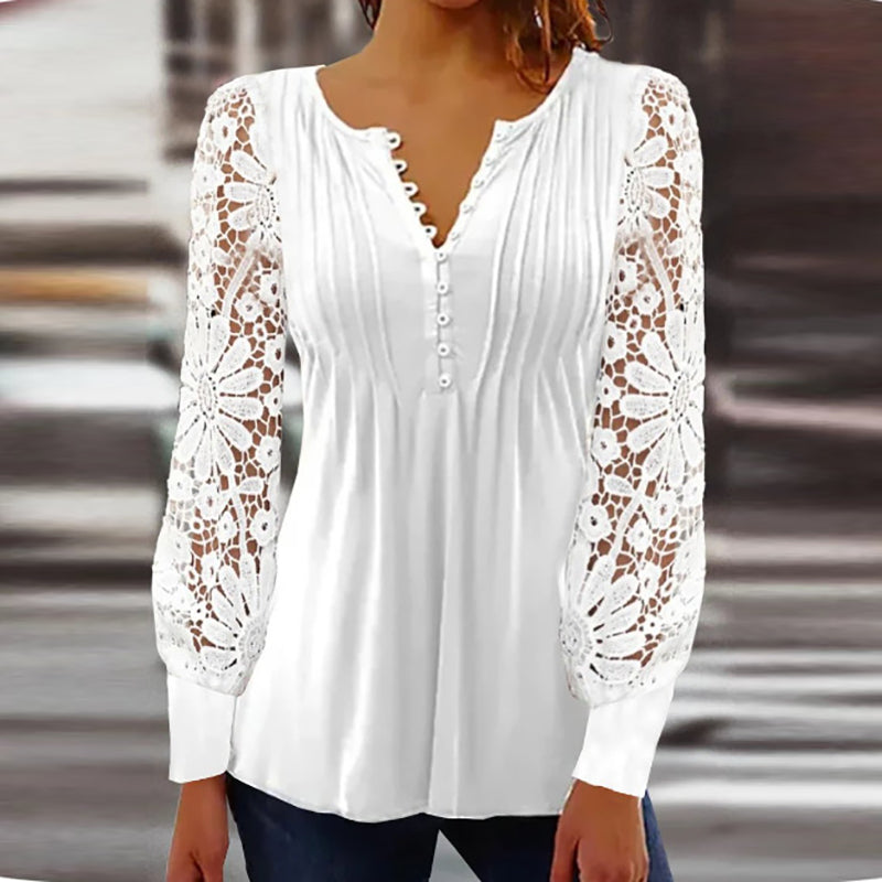 Damen Bluse mit langen Ärmeln aus hochwertigem Material Jully