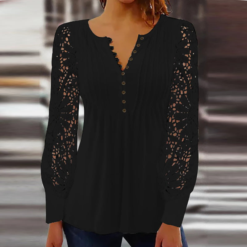 Damen Bluse mit langen Ärmeln aus hochwertigem Material Jully
