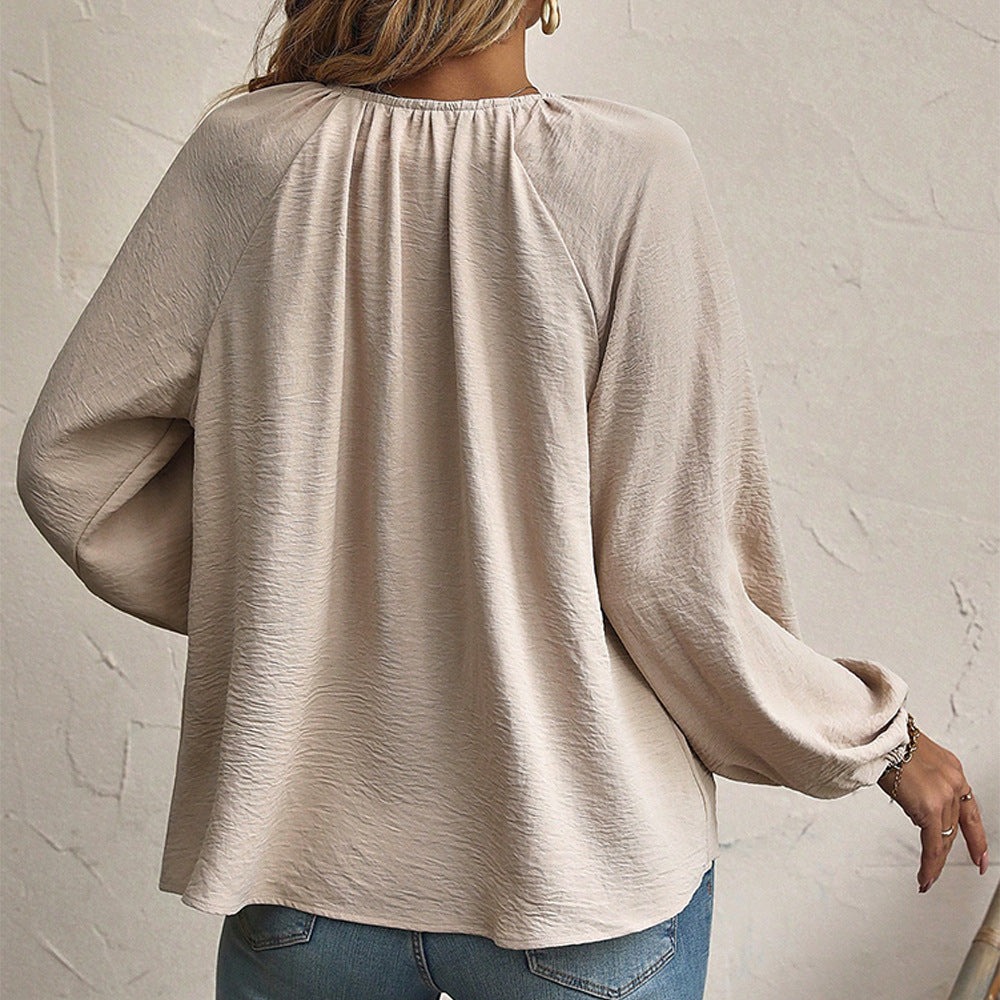 Damen Blusenshirt mit Rüschendetails und Kordelzug Jully