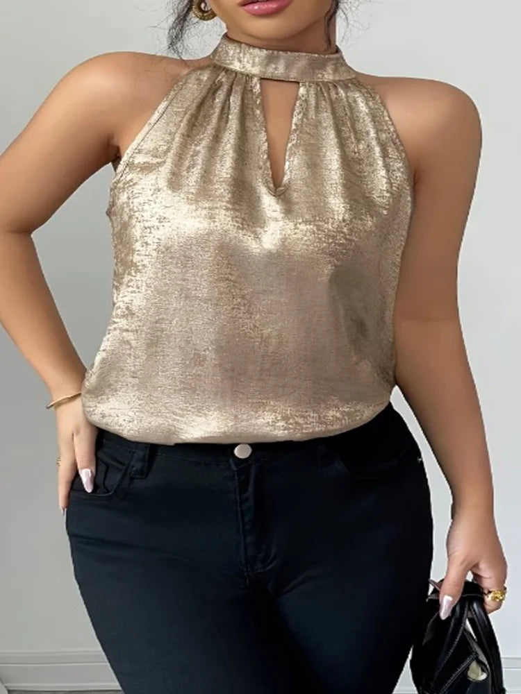 Damen Blusentop mit glänzendem Finish Jully