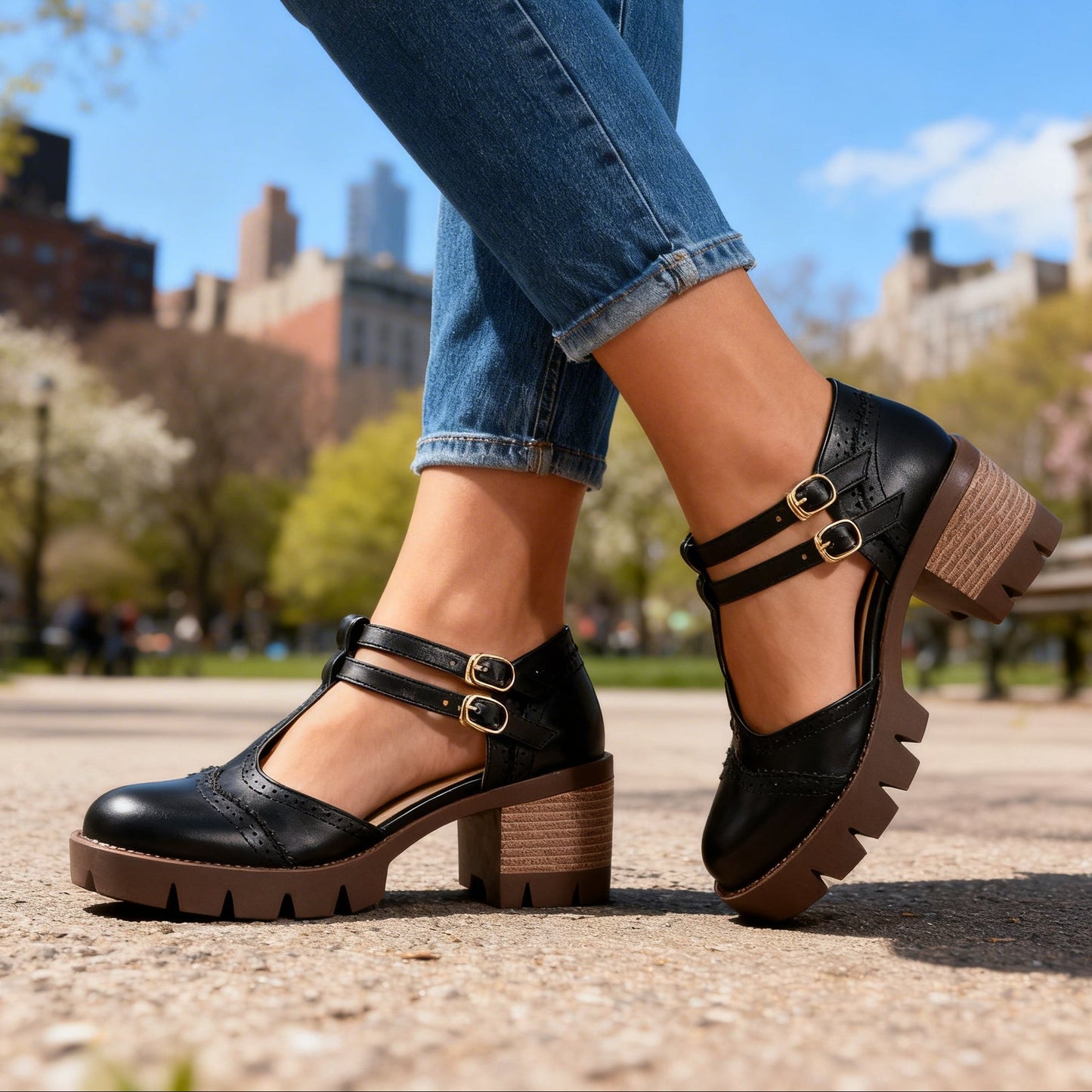 Damen Brogue-Loafer aus Glattleder mit Vintage-Charme Jully