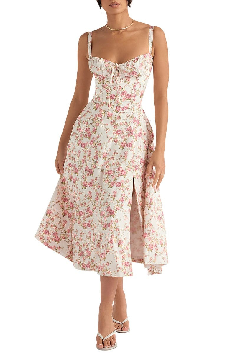 Damen Bustierkleid mit Blumenmuster für den Sommer Jully