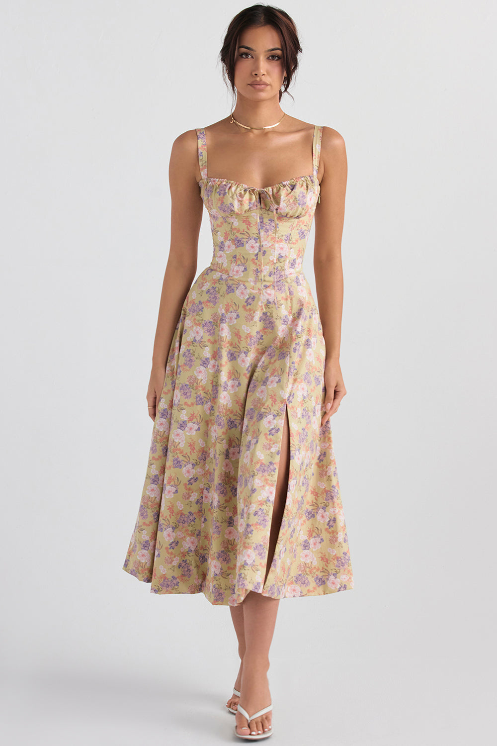 Damen Bustierkleid mit Blumenmuster für den Sommer Jully