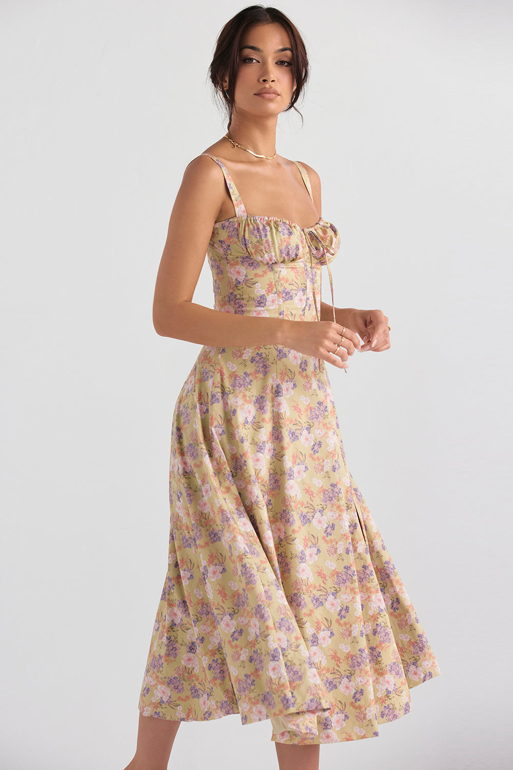 Damen Bustierkleid mit Blumenmuster für den Sommer Jully