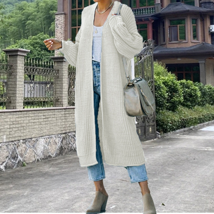 Damen Cardigan Lang mit Grobstrick Jully