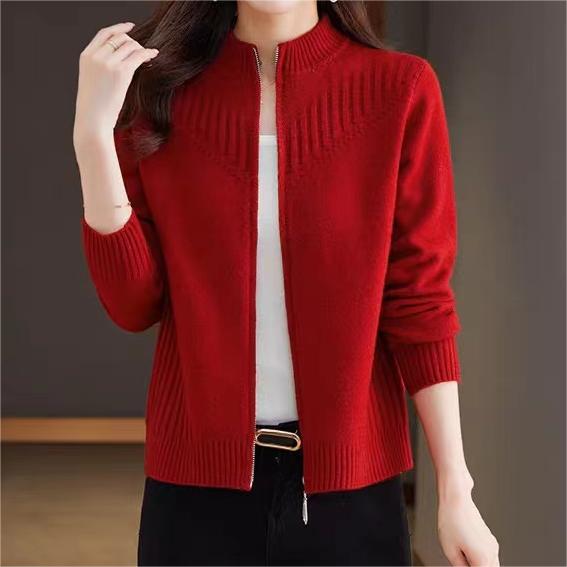 Damen Cardigan mit hohem Kragen aus Synthetik Jully