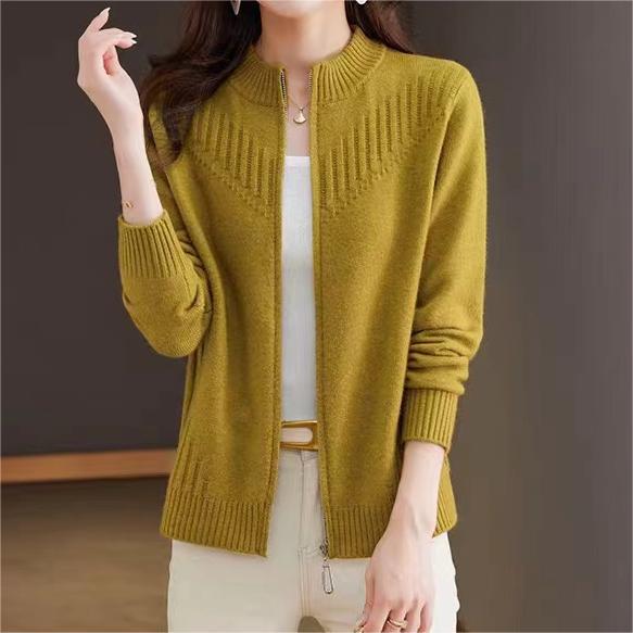 Damen Cardigan mit hohem Kragen aus Synthetik Jully
