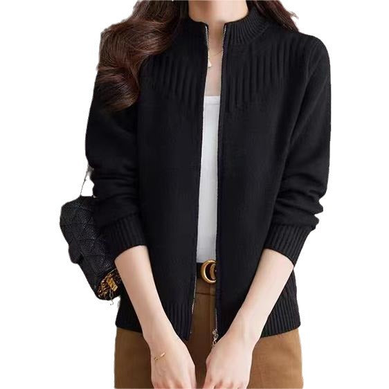 Damen Cardigan mit hohem Kragen aus Synthetik Jully