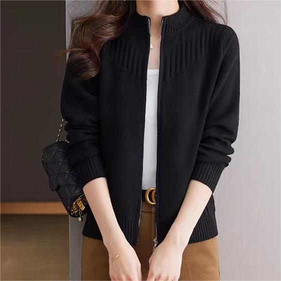 Damen Cardigan mit hohem Kragen aus Synthetik Jully