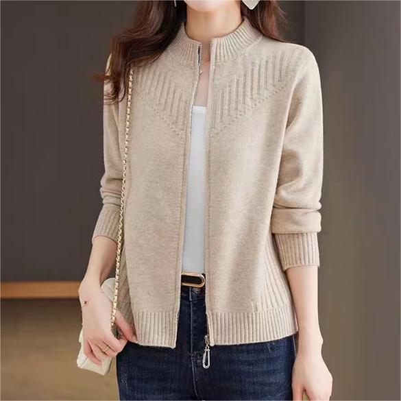 Damen Cardigan mit hohem Kragen aus Synthetik Jully