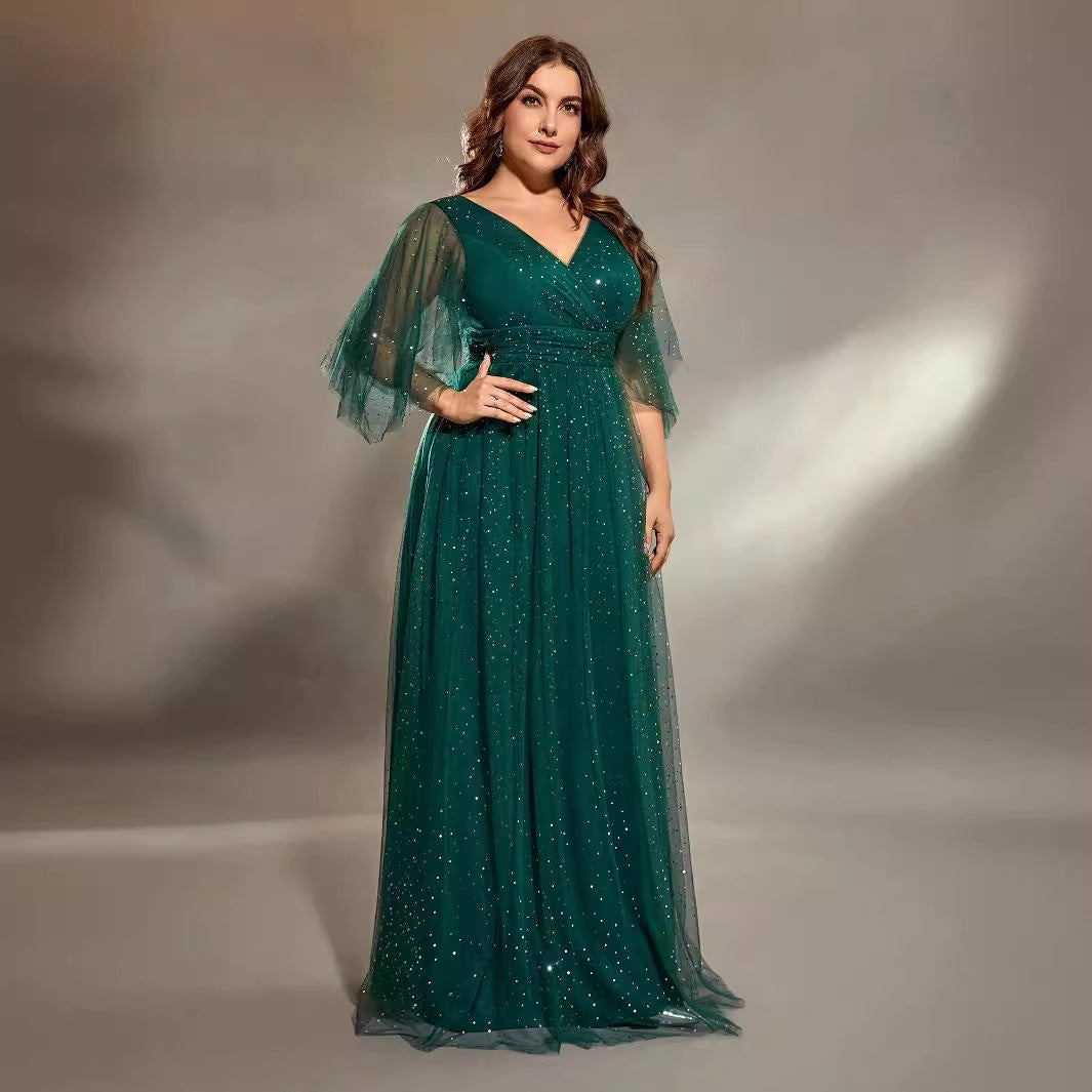 Damen Cocktailkleid mit eleganter Silhouette in Grün Jully
