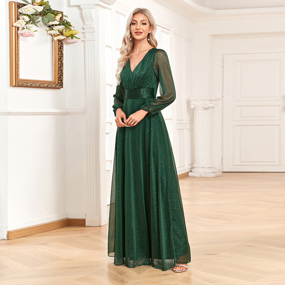 Damen Cocktailkleid mit eleganter Silhouette in Grün Jully