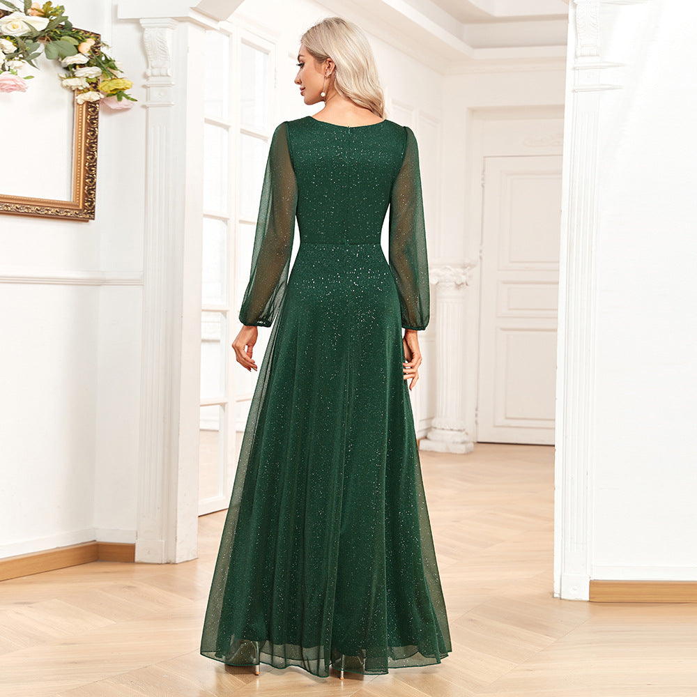 Damen Cocktailkleid mit eleganter Silhouette in Grün Jully
