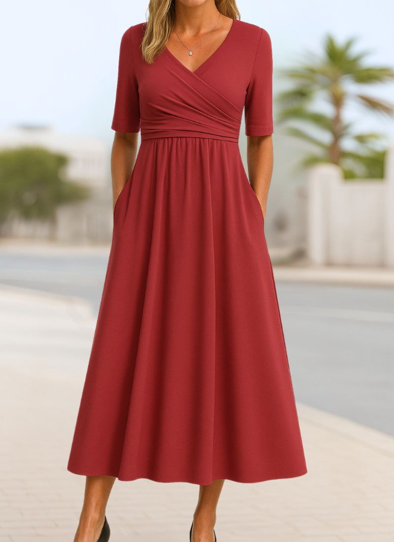 Damen Crossover-Kleid mit schmeichelnder Silhouette Jully