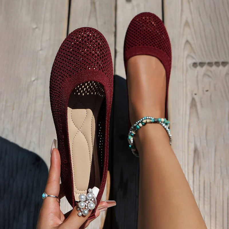 Damen Flache Schuhe aus atmungsaktivem Netz Jully