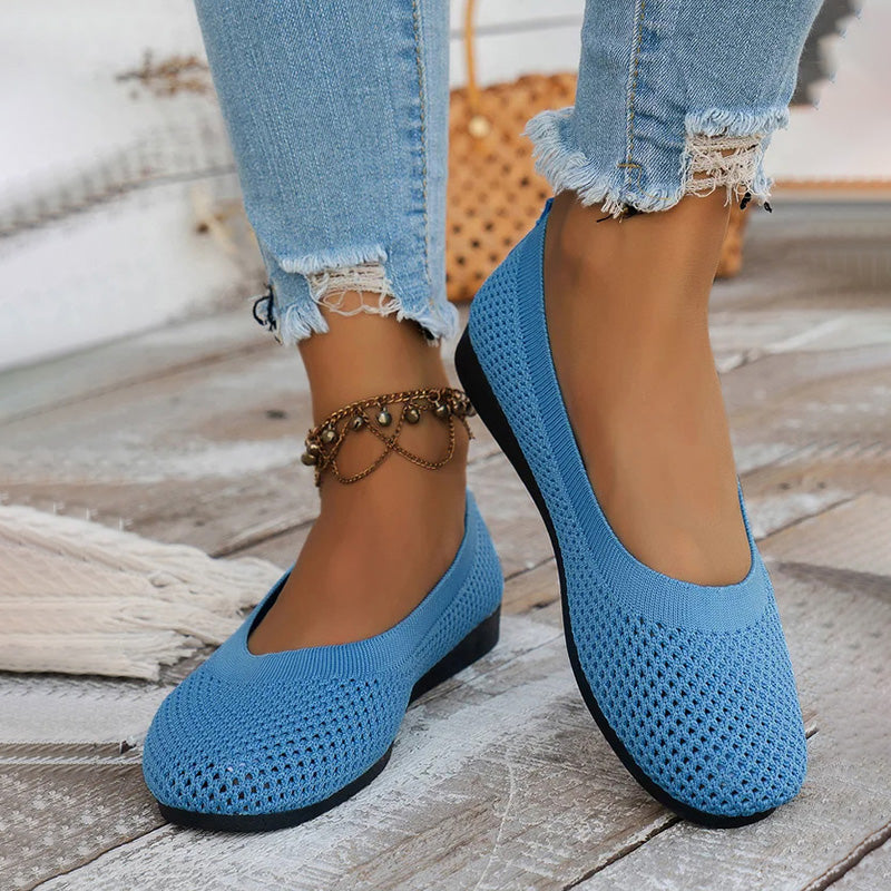 Damen Flache Schuhe aus atmungsaktivem Netz Jully
