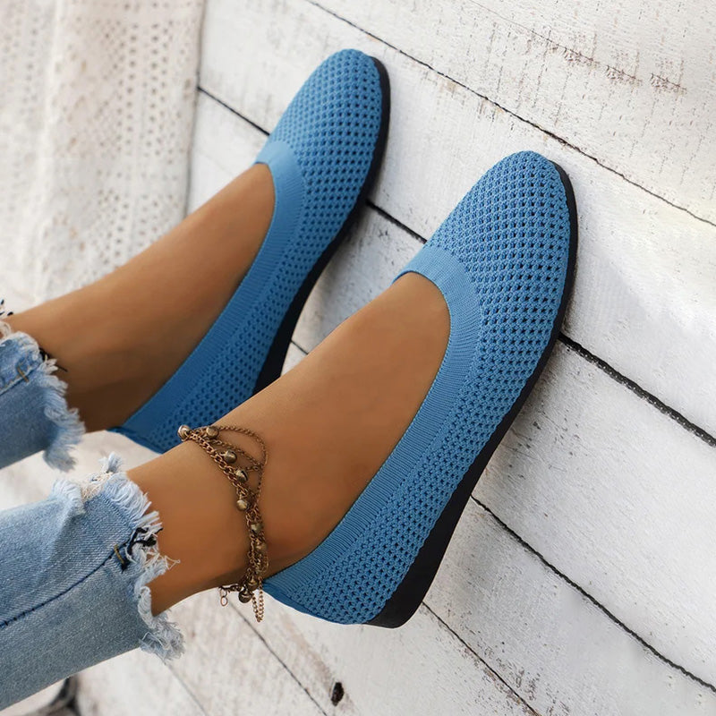 Damen Flache Schuhe aus atmungsaktivem Netz Jully