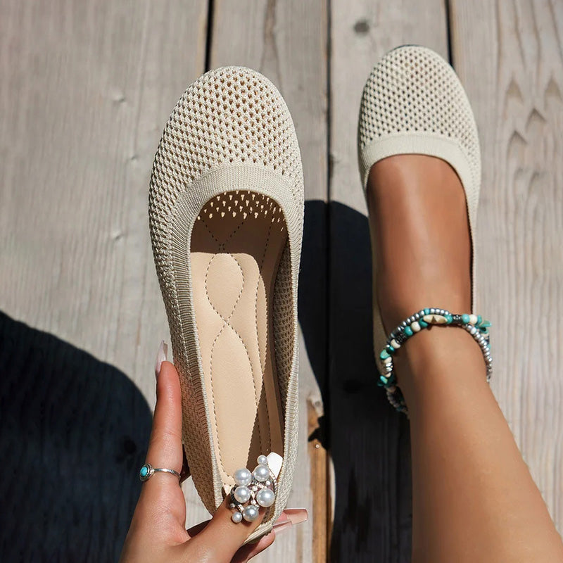 Damen Flache Schuhe aus atmungsaktivem Netz Jully