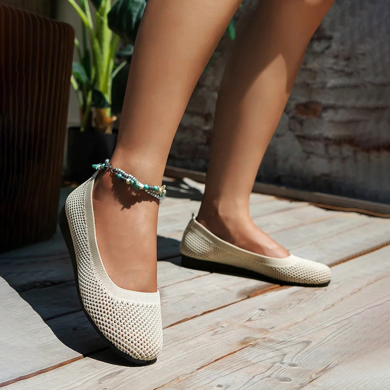 Damen Flache Schuhe aus atmungsaktivem Netz Jully