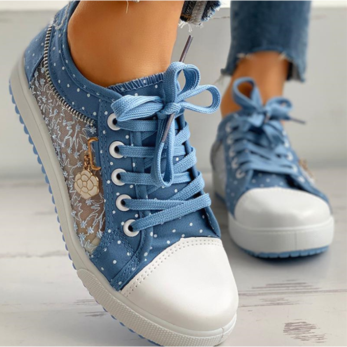 Damen Freizeitschuhe aus Denim mit Klettverschluss Jully