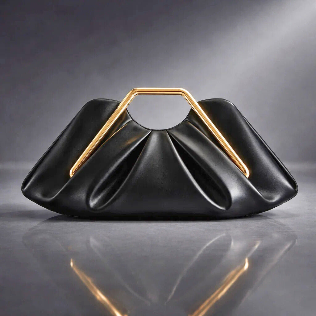 Damen Handtasche aus Glattleder mit geformtem Griff Jully