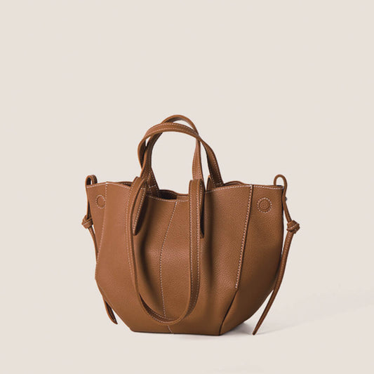 Damen Handtasche aus hochwertigem Leder Schwarz Jully