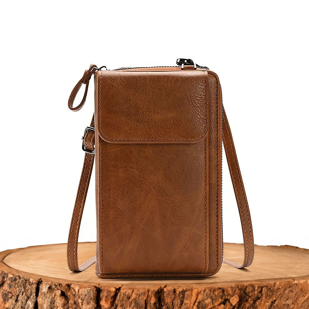 Damen Handtasche aus hochwertigem Leder mit verstellbarem Riemen Jully