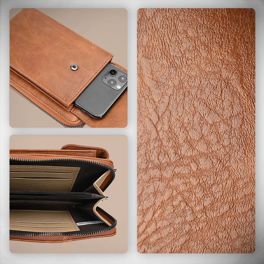 Damen Handtasche aus hochwertigem Leder mit verstellbarem Riemen Jully