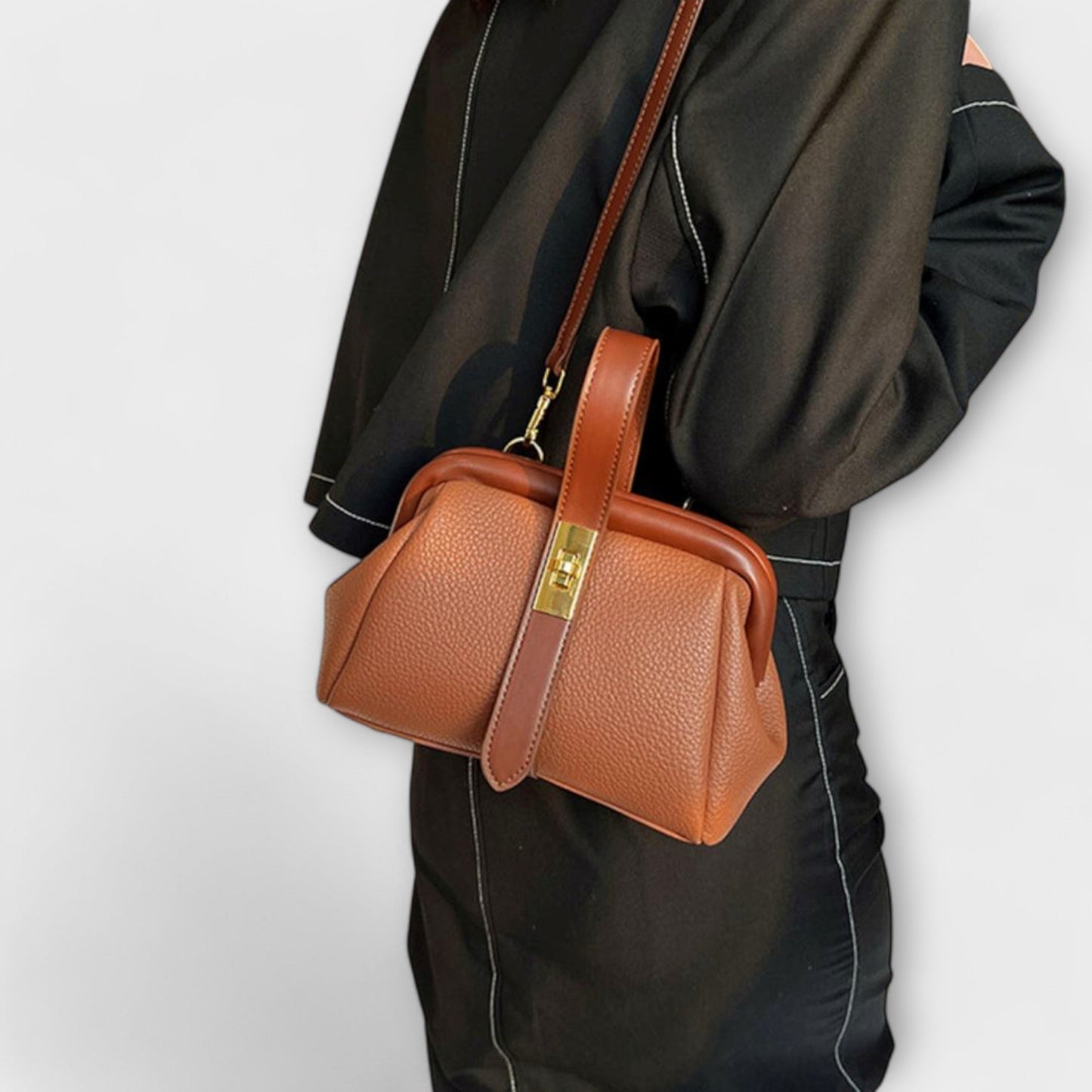 Damen Handtasche im Retro-Design mit geräumigem Innenraum Jully