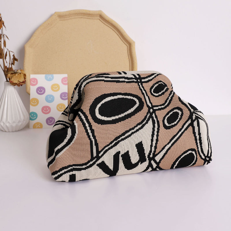 Damen Handtasche mit Druckmuster aus Baumwolle Jully