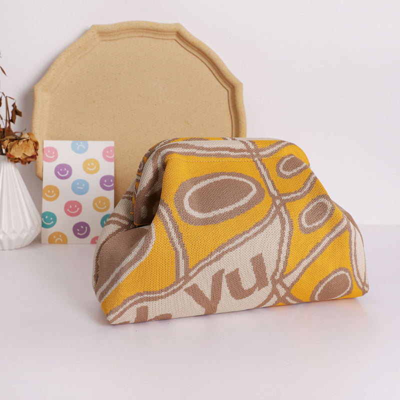 Damen Handtasche mit Druckmuster aus Baumwolle Jully