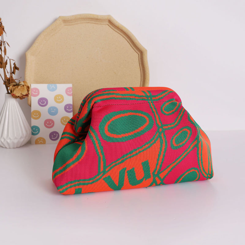 Damen Handtasche mit Druckmuster aus Baumwolle Jully