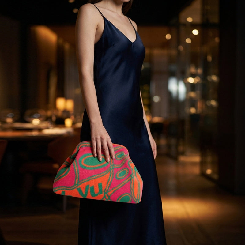 Damen Handtasche mit Druckmuster aus Baumwolle Jully