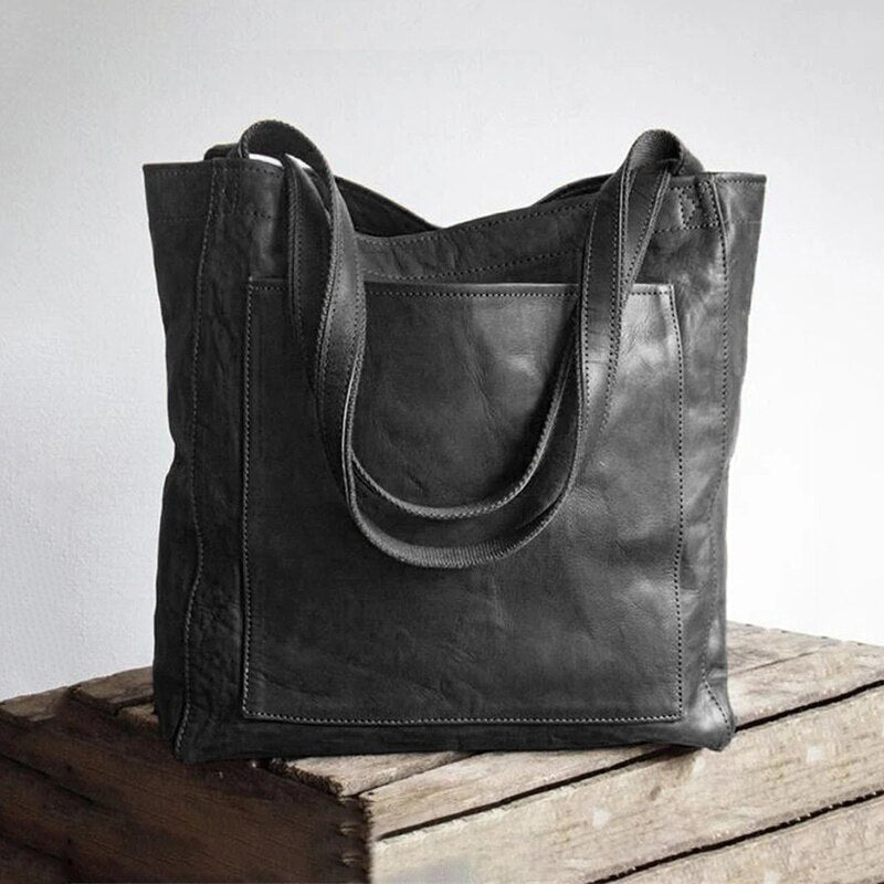 Damen Handtasche schwarz aus PU-Leder mit elegantem Design Jully