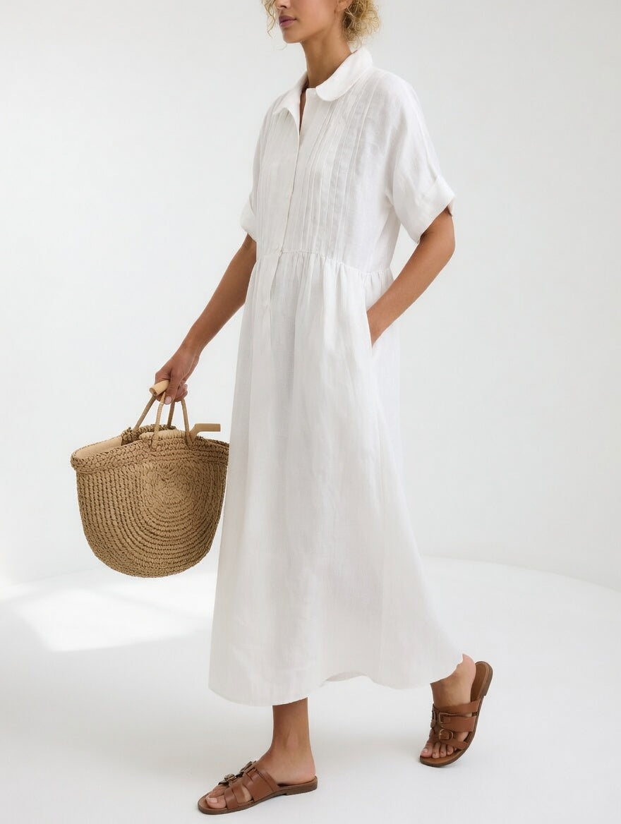 Damen Hemdblusenkleid mit fließendem Schnitt Jully