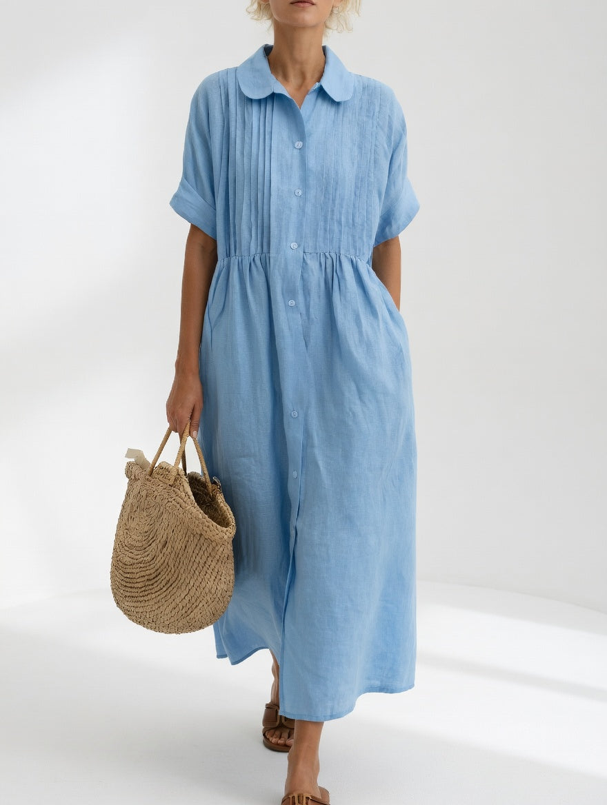 Damen Hemdblusenkleid mit fließendem Schnitt Jully