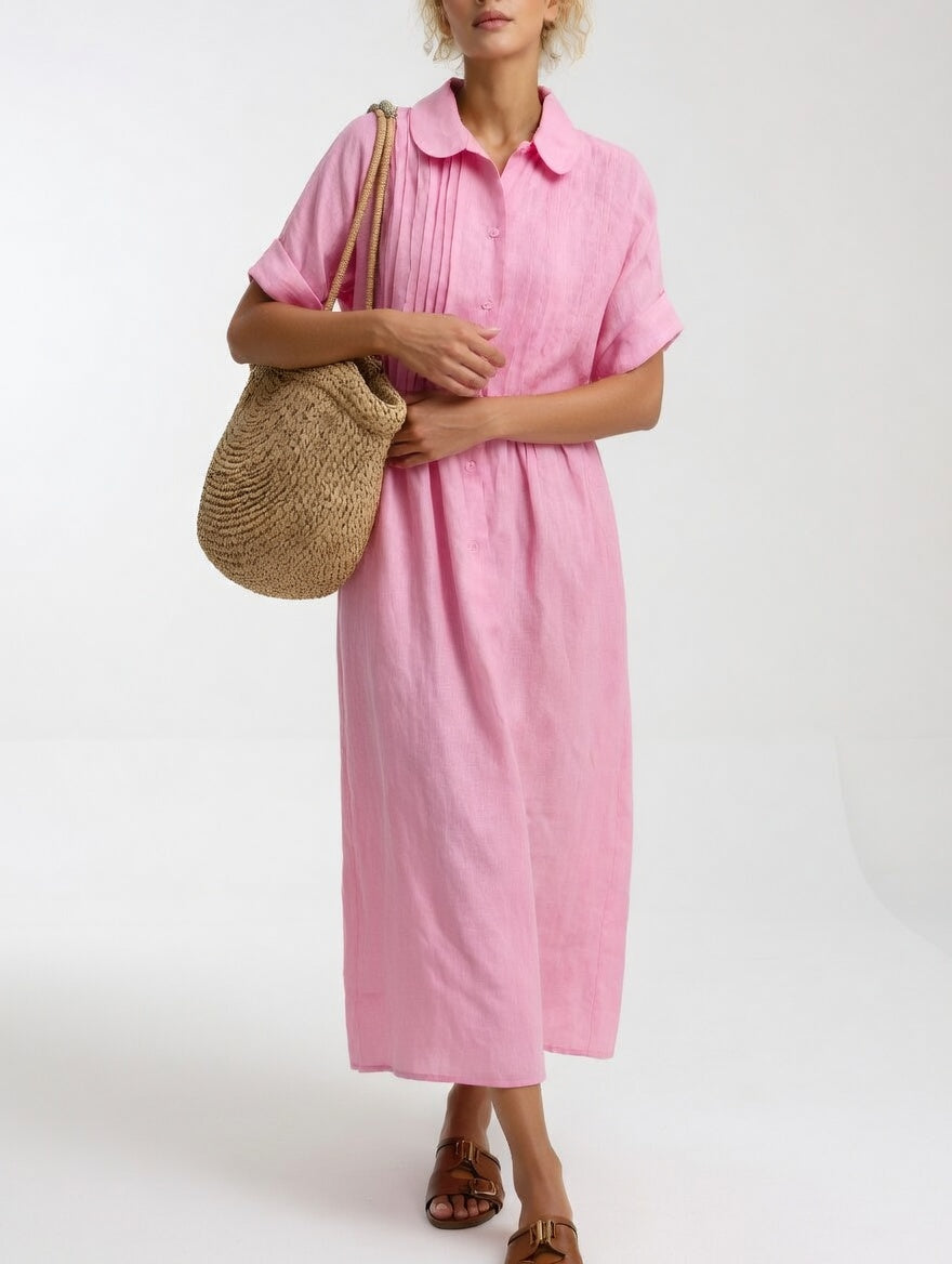 Damen Hemdblusenkleid mit fließendem Schnitt Jully