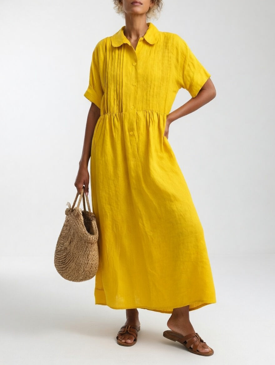Damen Hemdblusenkleid mit fließendem Schnitt Jully