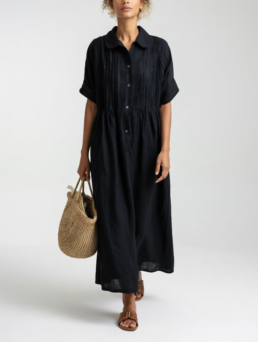 Damen Hemdblusenkleid mit fließendem Schnitt Jully
