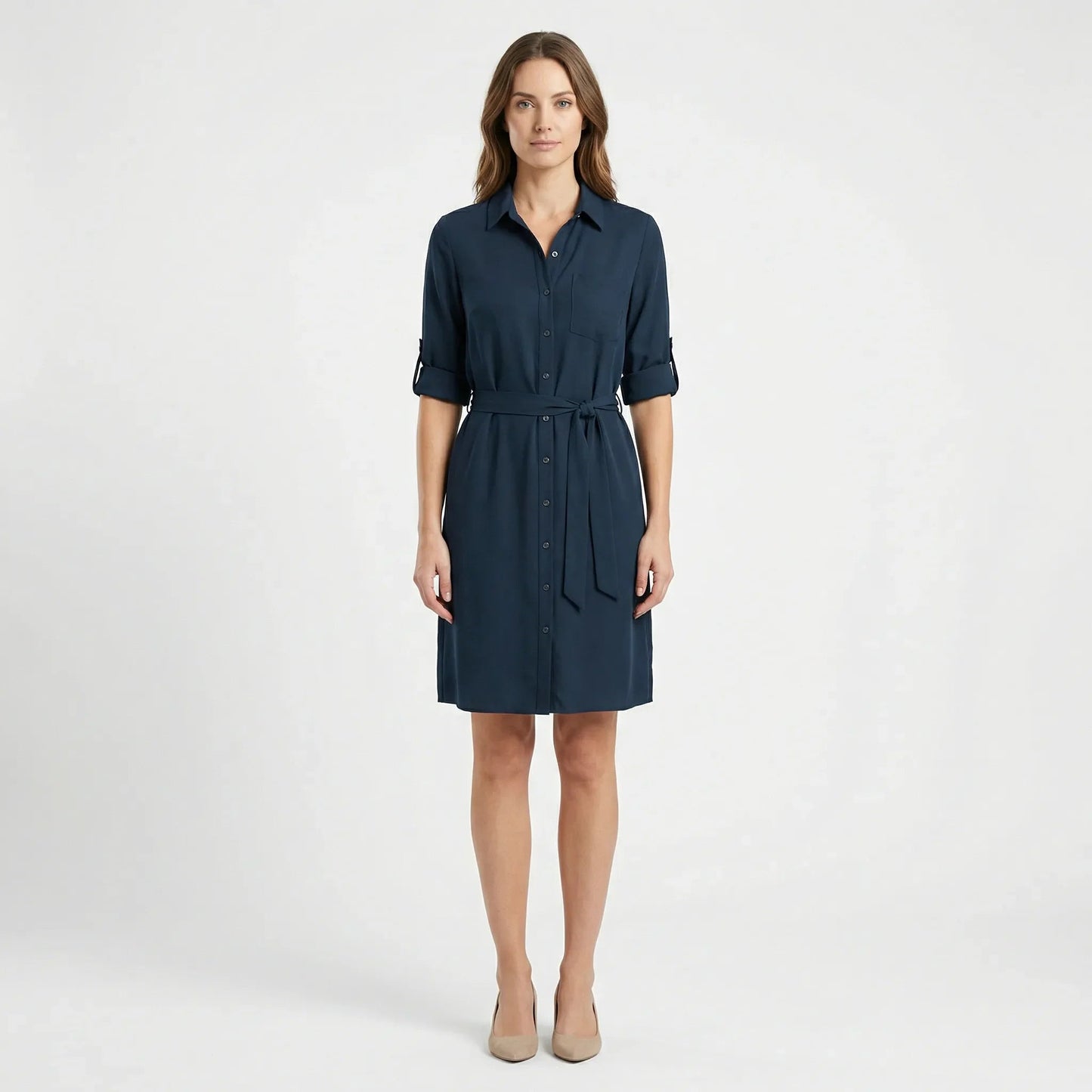 Damen Hemdkleid mit bindbarer Taille Jully