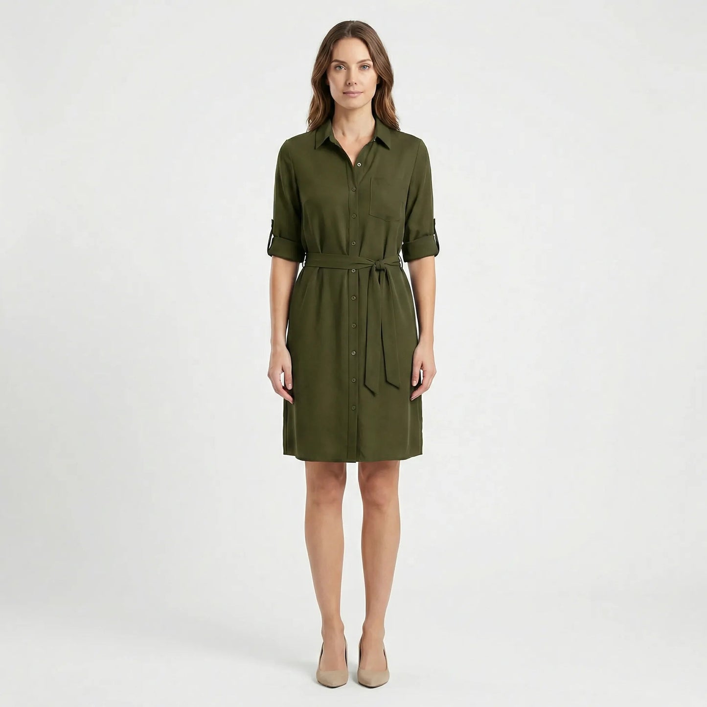Damen Hemdkleid mit bindbarer Taille Jully