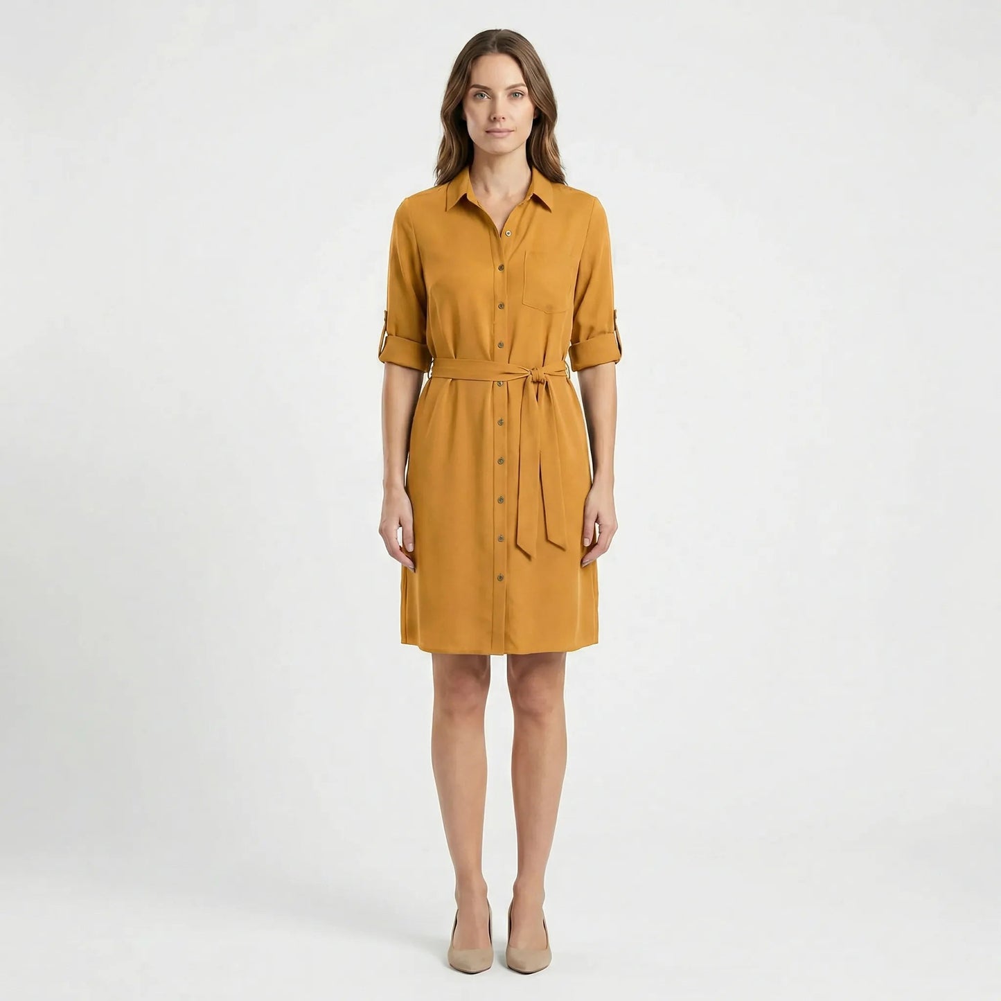 Damen Hemdkleid mit bindbarer Taille Jully