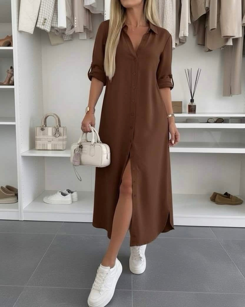 Damen Hemdkleid mit lockerer Passform Jully