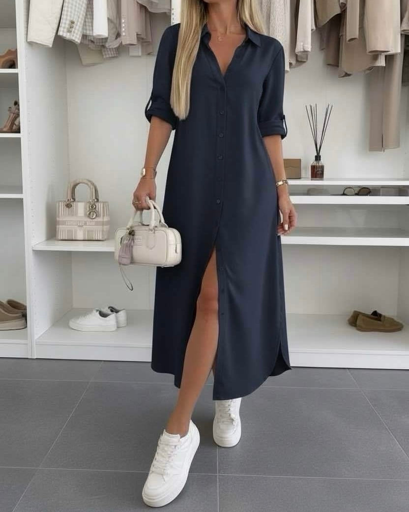 Damen Hemdkleid mit lockerer Passform Jully