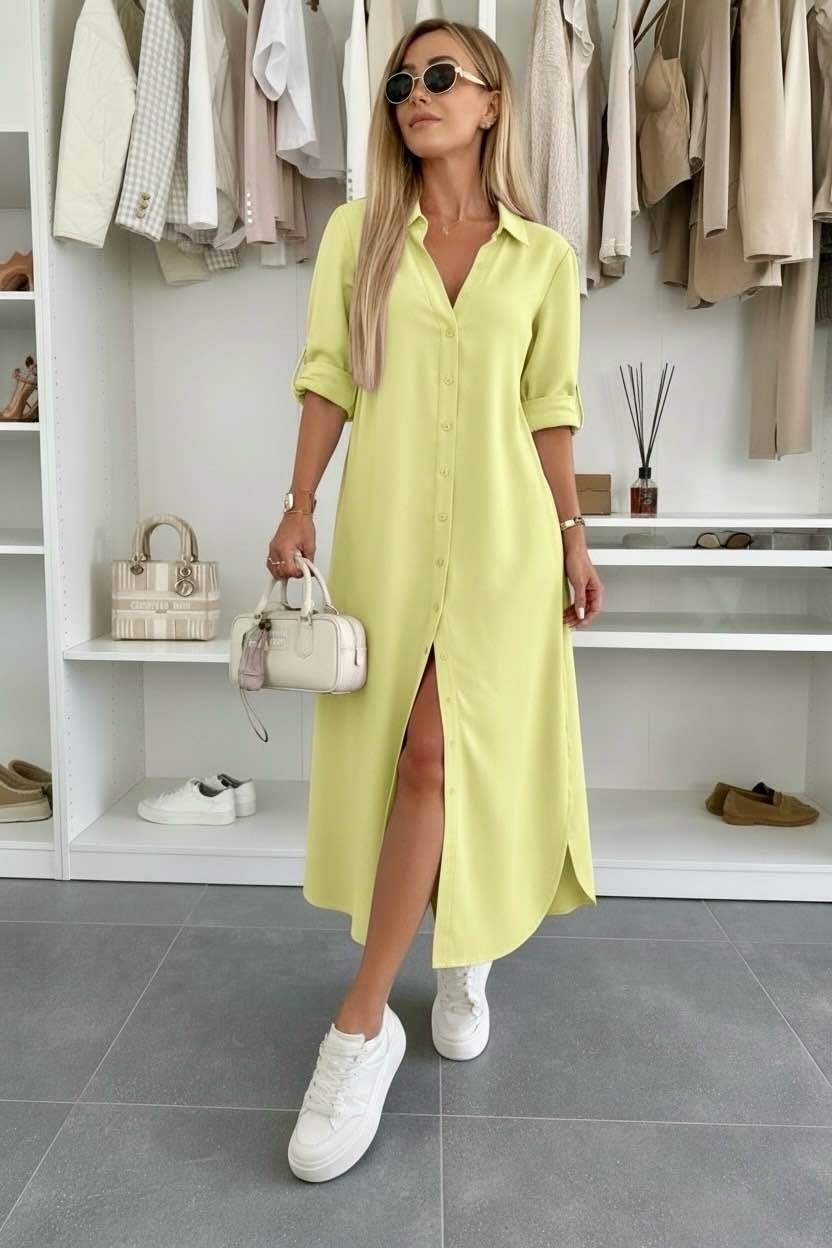 Damen Hemdkleid mit lockerer Passform Jully