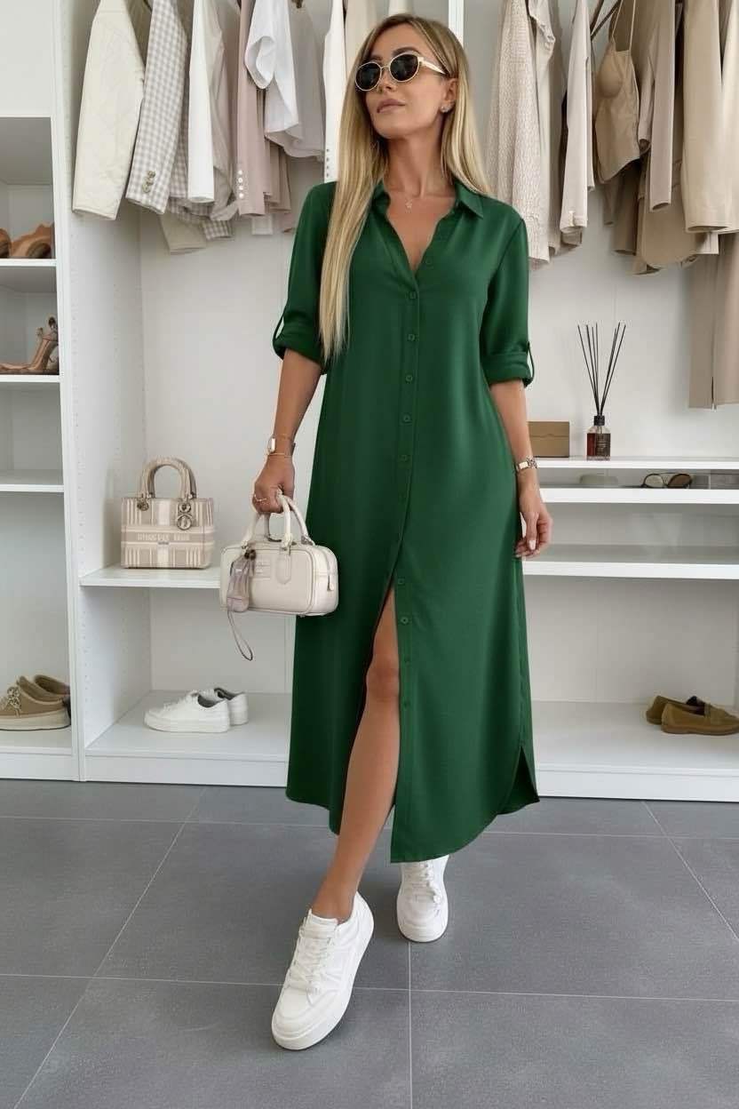 Damen Hemdkleid mit lockerer Passform Jully