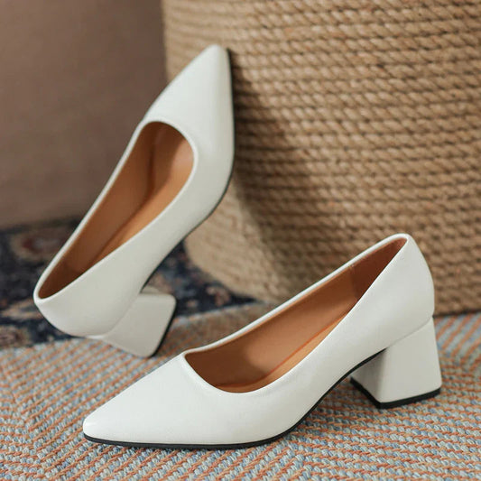 Damen High Heels aus veganem Leder mit Blockabsatz Jully