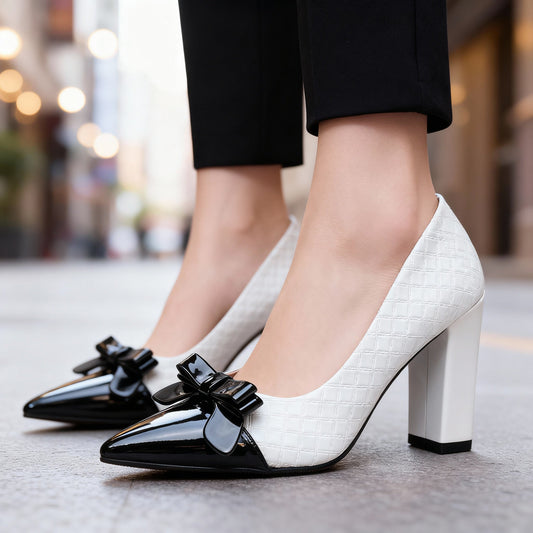 Damen High Heels mit Rautenmuster aus veganem Leder Jully